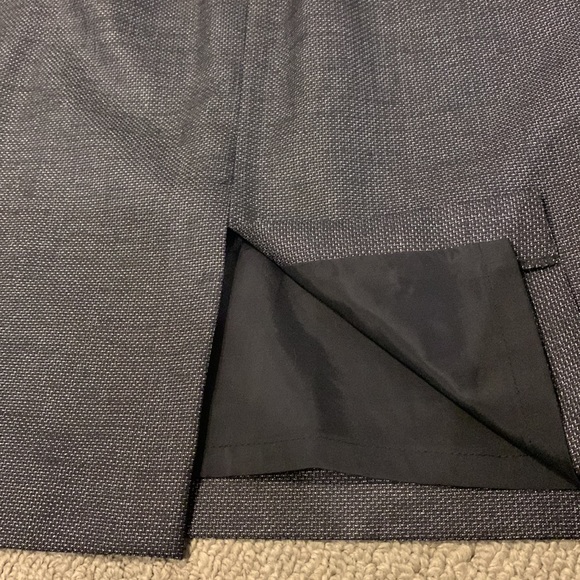 NWT Black Halo Women’s Racer Back Blue/Black Dress With Front Zipper and Slit - Picture 7 of 10